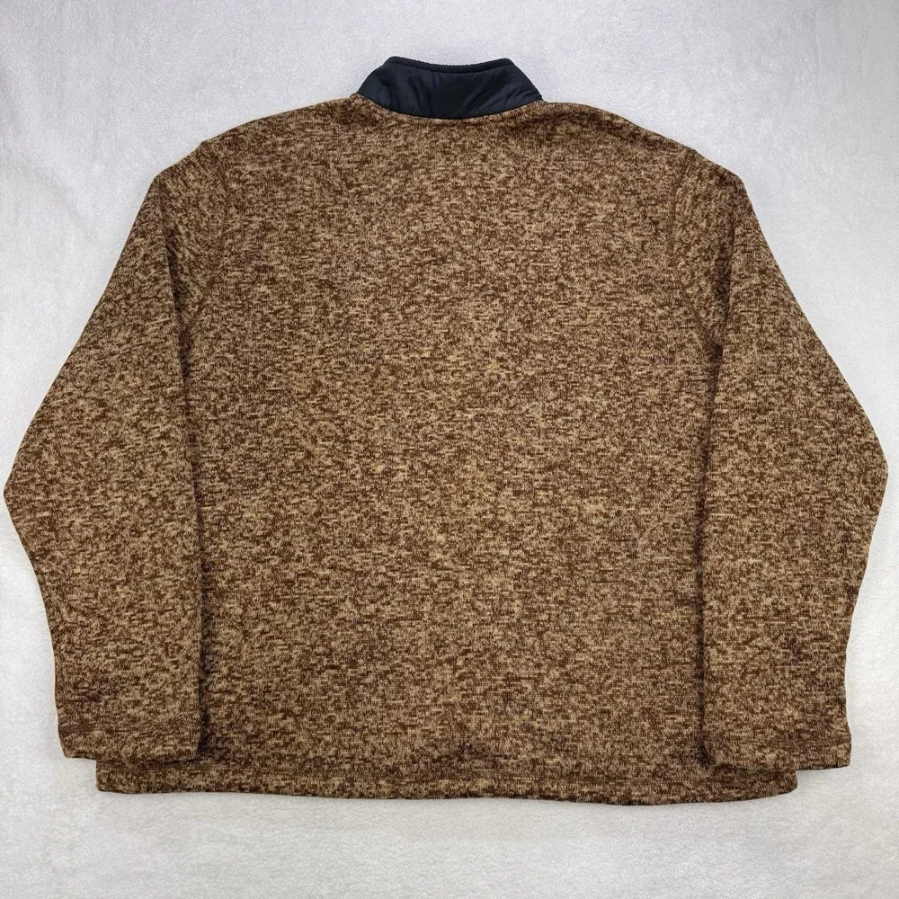 Eddie Bauer Quarter Snap Fleece Pullover Men‎ 2XL Tan/Brown Heather Better L/S